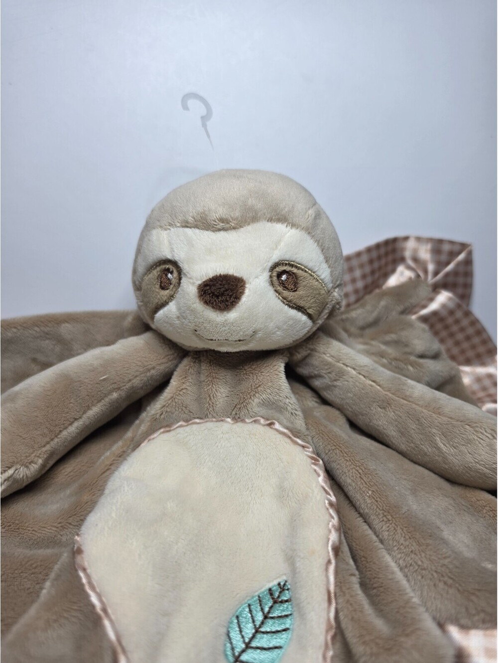 Douglas Baby Stanley Sloth Lovey Security Blanket Satin Brown Plush Stuffed Toy